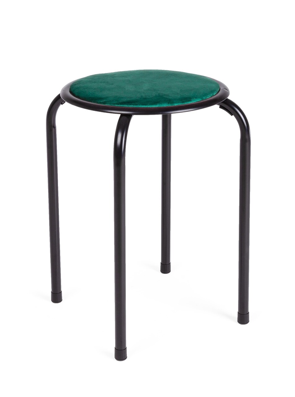 Scaun Amal, Bizzotto, catifea, 30x30x45 cm, verde - imagine 3